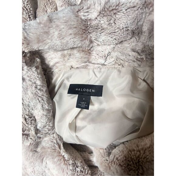 Halogen Blush Faux Fur Jacket Small - Picture 5 of 6